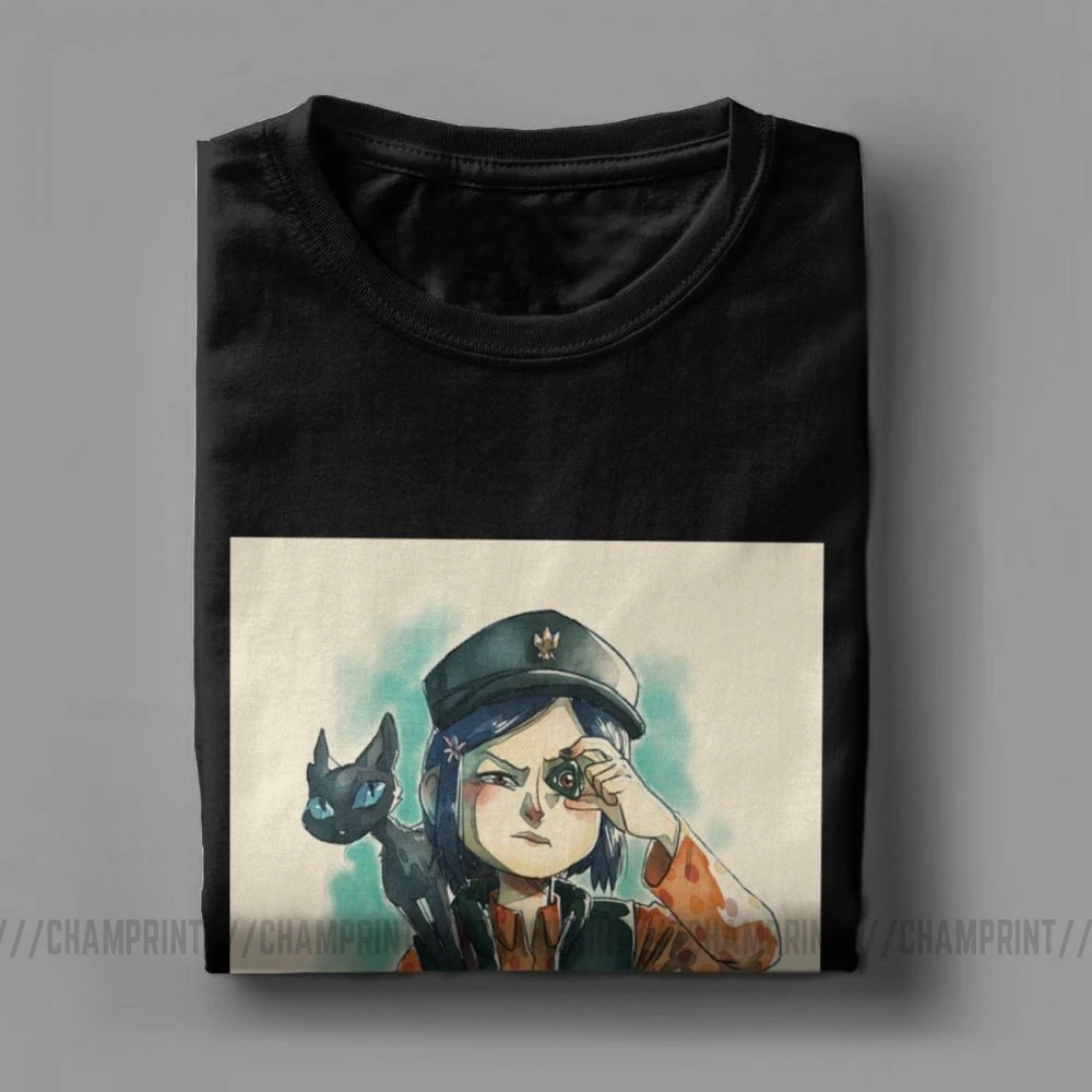 Мужская футболка Coraline Jones Винтажная с короткими рукавами и круглым вырезом