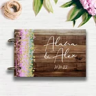 Персонализированные Свадебная Гостевая книга дерево Гостевая книга индивидуально выгравироанные надписи на Гостевая книга Свадебный фотоальбом подарок для пары вечерние украшения