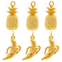 personalized childlike banana fruit pendant pendant gold diamond pineapple bracelet necklace earrings accessories
