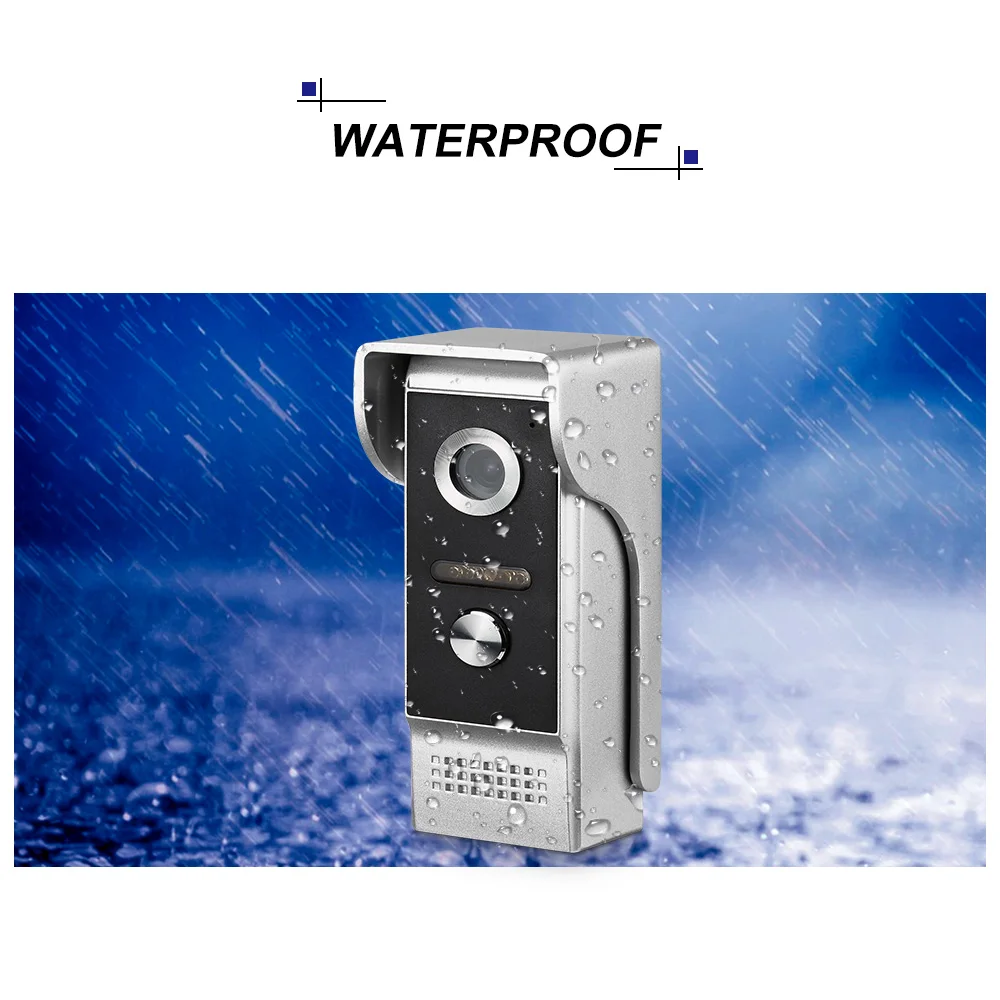 7 дюймов TFT-LCD Цвет Экран видео-телефон двери дверной звонок домофон комплект