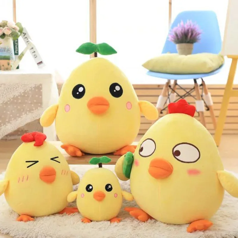 Cute cartoon stuffed animal cotton pillow creative Rooster year mascot plush chicken toy doll | Игрушки и хобби