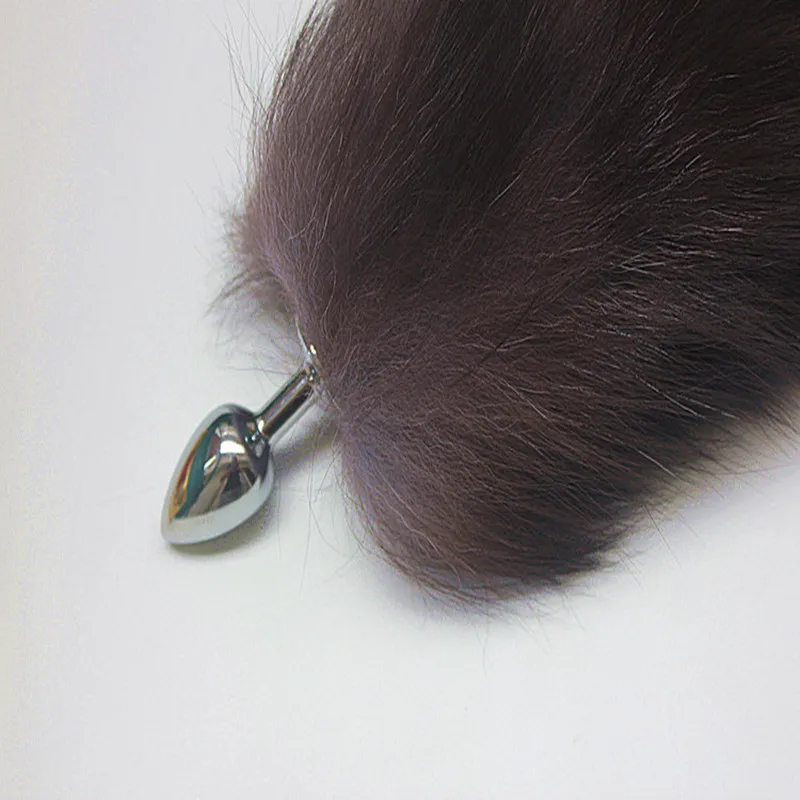 Металлическая анальная пробка с лисьим хвостом забавные аксессуары для ролевых