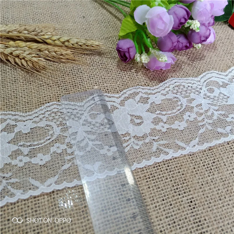 

4cm T1067 High Quality White Non Elastic Colorful Lace Ribbon Trims Lace Trim For DIY crafts material gift packing lace T1044