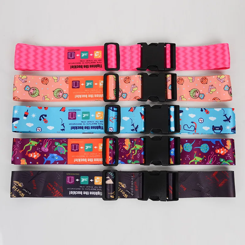 Travel Accessories 175CM Length Luggage Strap Adjustable Suitcase Nylon Baggage Belts Tags | Багаж и сумки