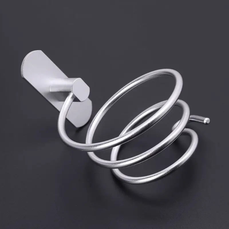 Настенный держатель для фена самоклеящаяся алюминиевая полка ванной комнаты без