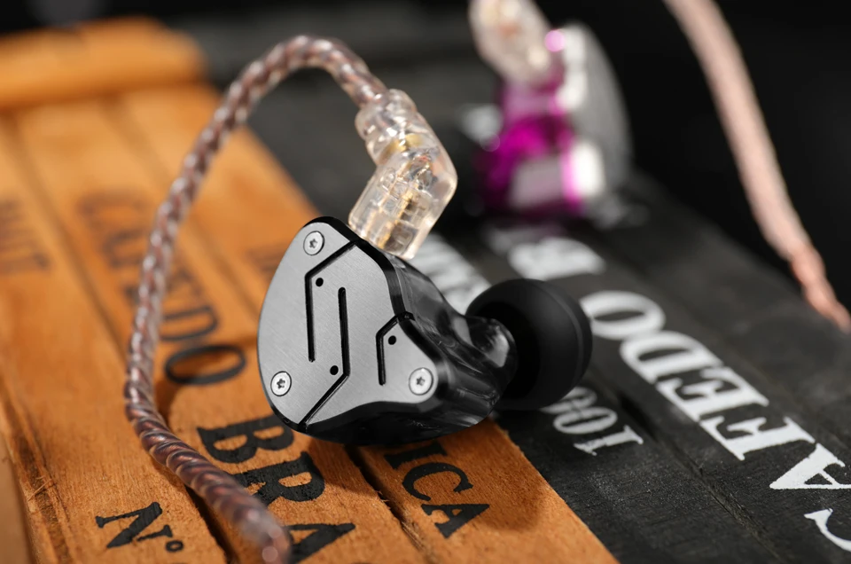 Гибридные наушники вкладыши KZ ZSN 1BA + 1DD Hi Fi DJ монитор спортивные для бега гарнитура