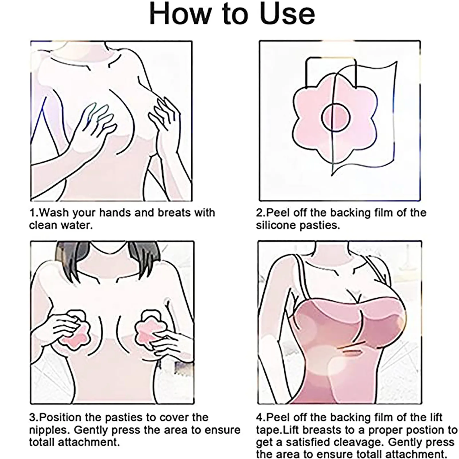 Многоразовые для женщин силиконовые наклейки груди Лифт невидимая накладка на