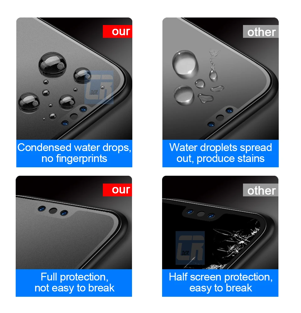 9D матовая защитная пленка для экрана из закаленного стекла для OPPO R15 R17 R11 R9S матовая защитная пленка против отпечатков пальцев для OPPO A9 A7 A5 A5S