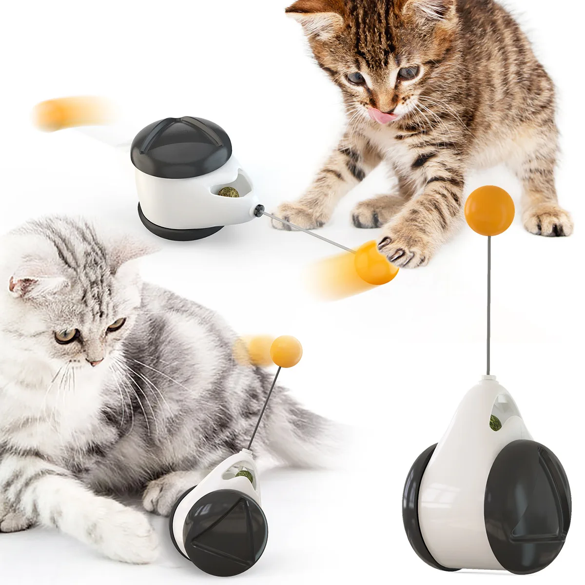 

Balance Car Tumbler Swing Toys For Cats Kitten Interactive Cat Chasing Toy With Catnip Funny Pet Products Welcome Dropshipping