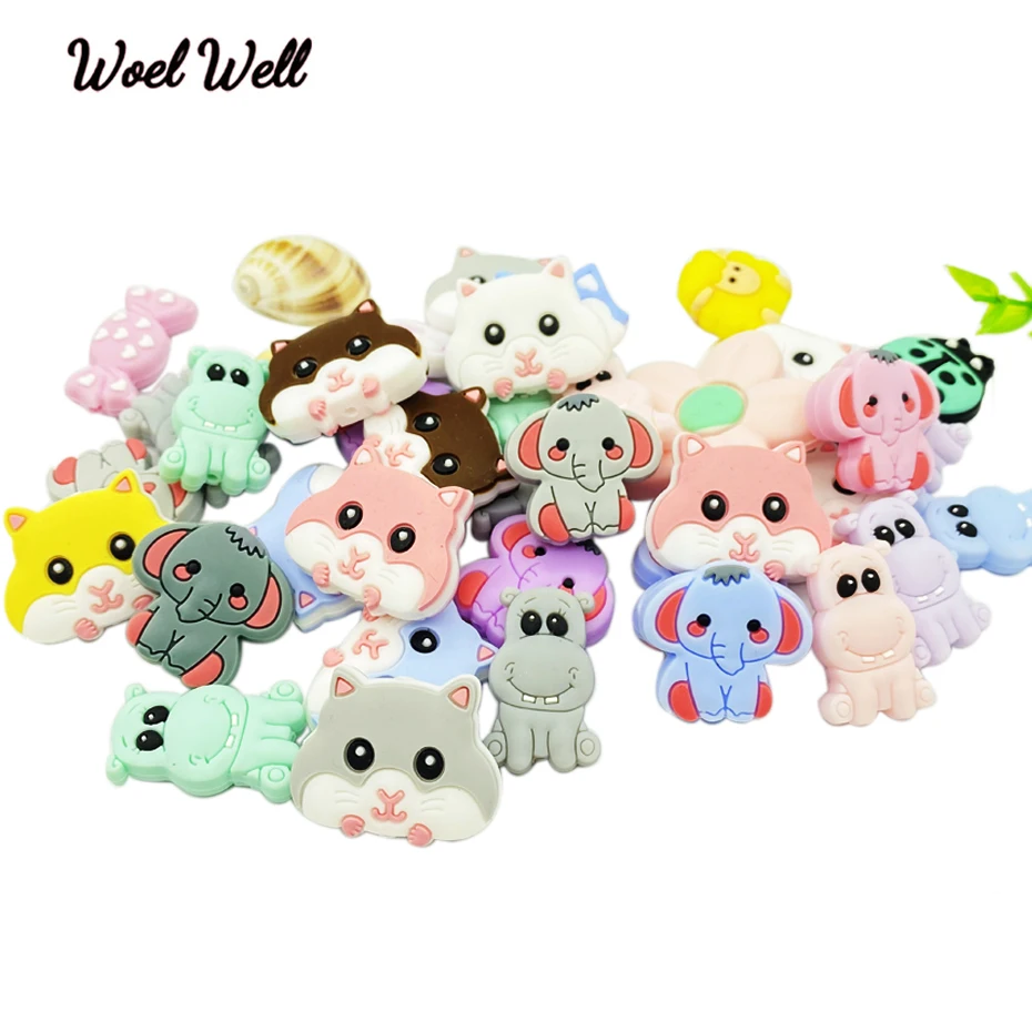 Бусины силиконовые для детского прорезывателя 5 шт. | Мать и ребенок