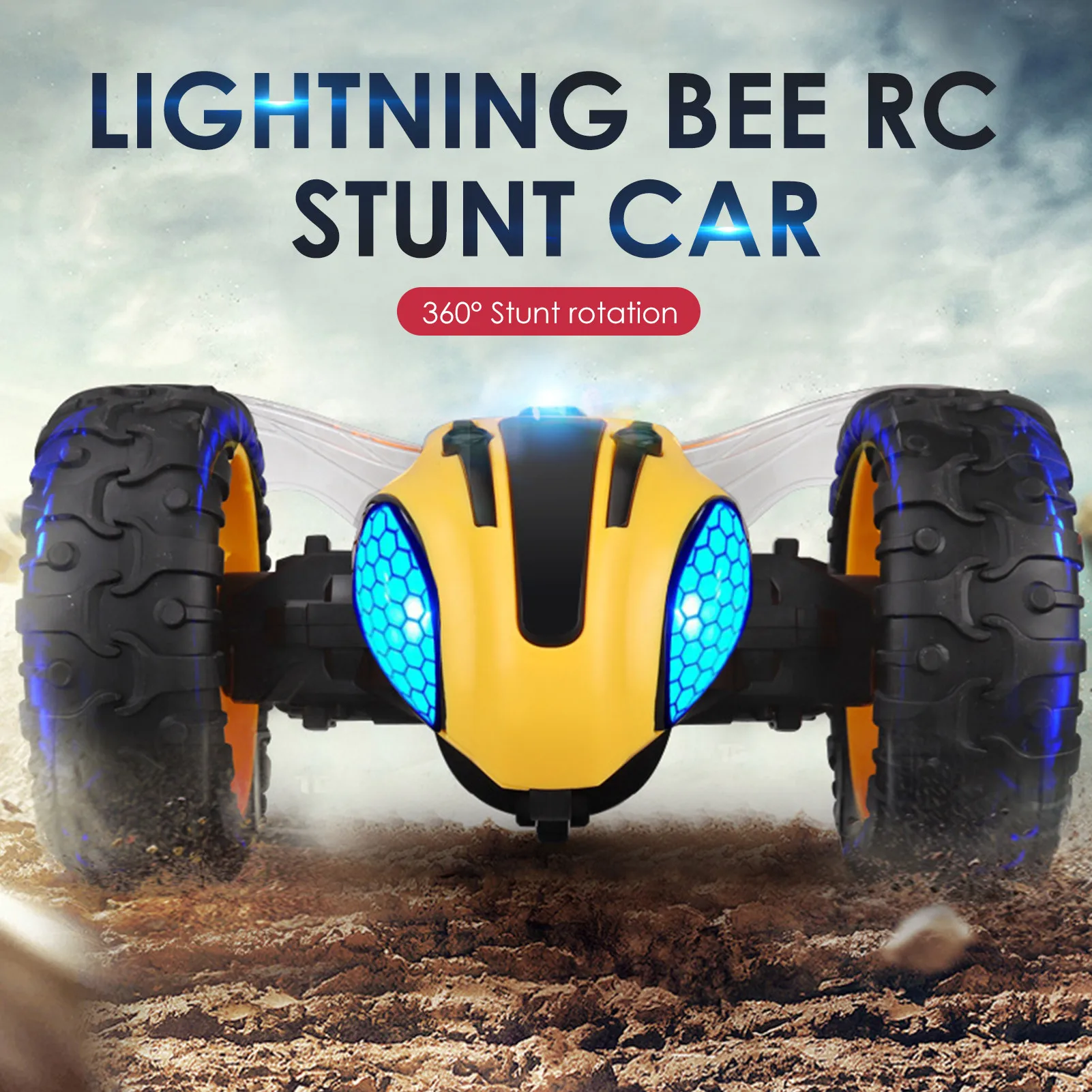 

RC Stunt Car Remote Control Car For Kids, 1/14 2.4Ghz Rechargeable Off Road Bumble Tumble Bee Truck Vehicle Toy