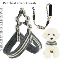 dog harness collar vest style dog leash chest strap new small medium big dog accessories vest walking pet products harness