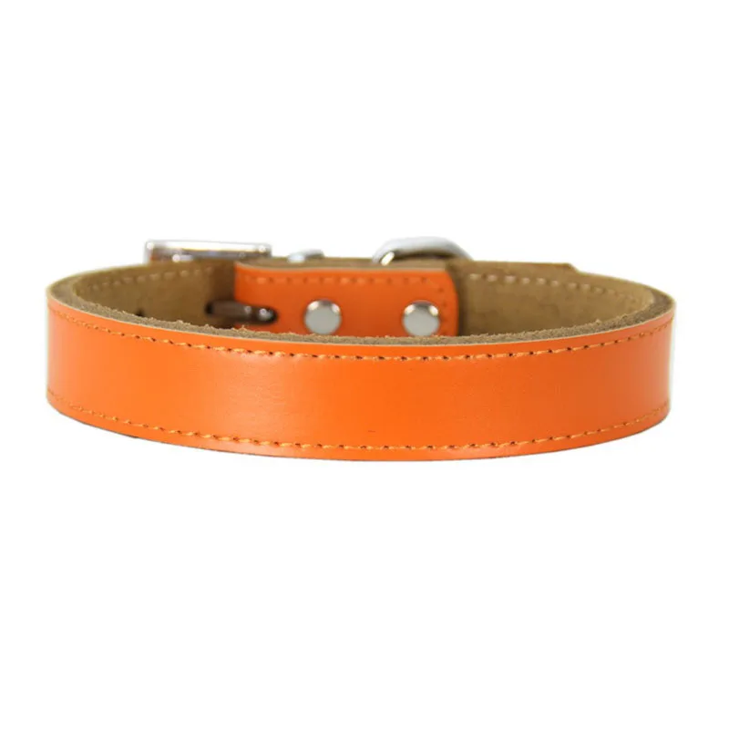 

Dog Collar Durable PU Leather Adjustable For Small Medium Large Dogs Cats Puppy Outdoor Walking Pet Supplies Accessories