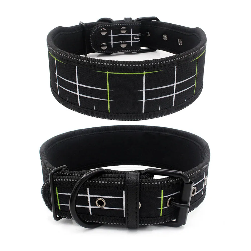Nylon Dog Collar Reflective Adjustable Pet Collars for Medium Large Dogs S M L Size