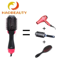 hair dryer electric hot air brush multifunctional negative ions hair blow dryer straightener curling comb