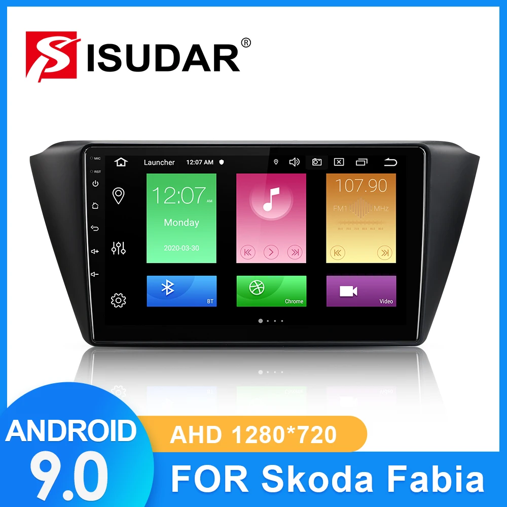 ISUDAR автомобильное радио для Skoda Fabia 2015 2016 2017 2018 2019 2 din Android 9 Авторадио Мультимедиа
