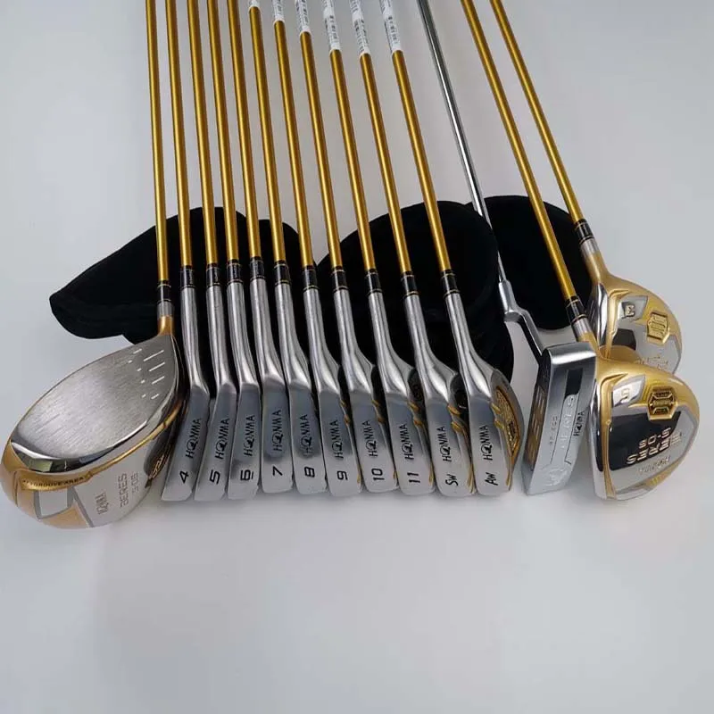 

golf clubs 4 star honma s-06 men compiete sets irons putters drivers fairway 14pieces graphite dedicated shaft no ball bag