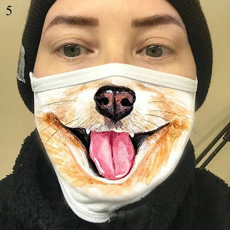 Забавная маска с принтом собаки для мужчин и женщин мужские солнцезащитные Маски