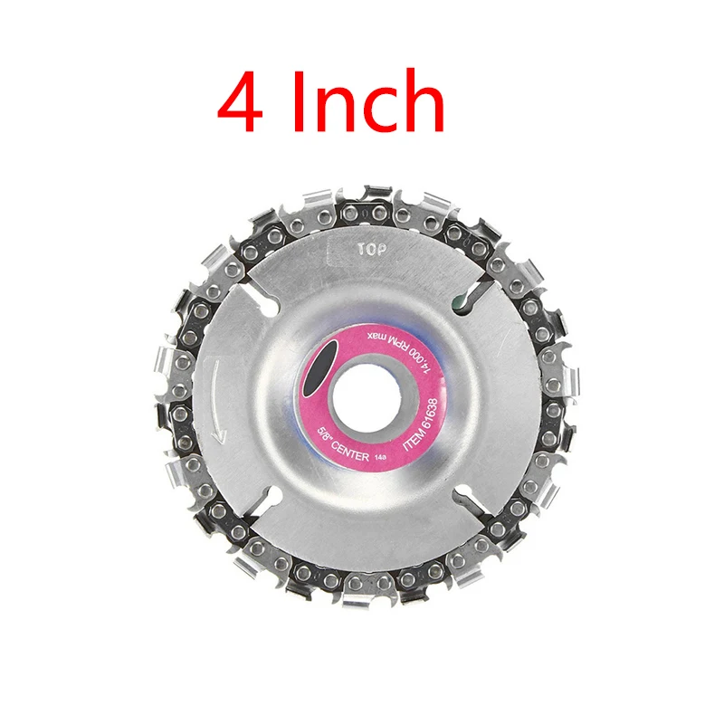 4 inch 4 дюйма/5 дюймов шлифовальный диск и цепь 22 зуба тонкой абразивной огранки цепи для 100/115 угловая шлифовальная машина для резьбы по дереву диск - Цвет: 4 inch