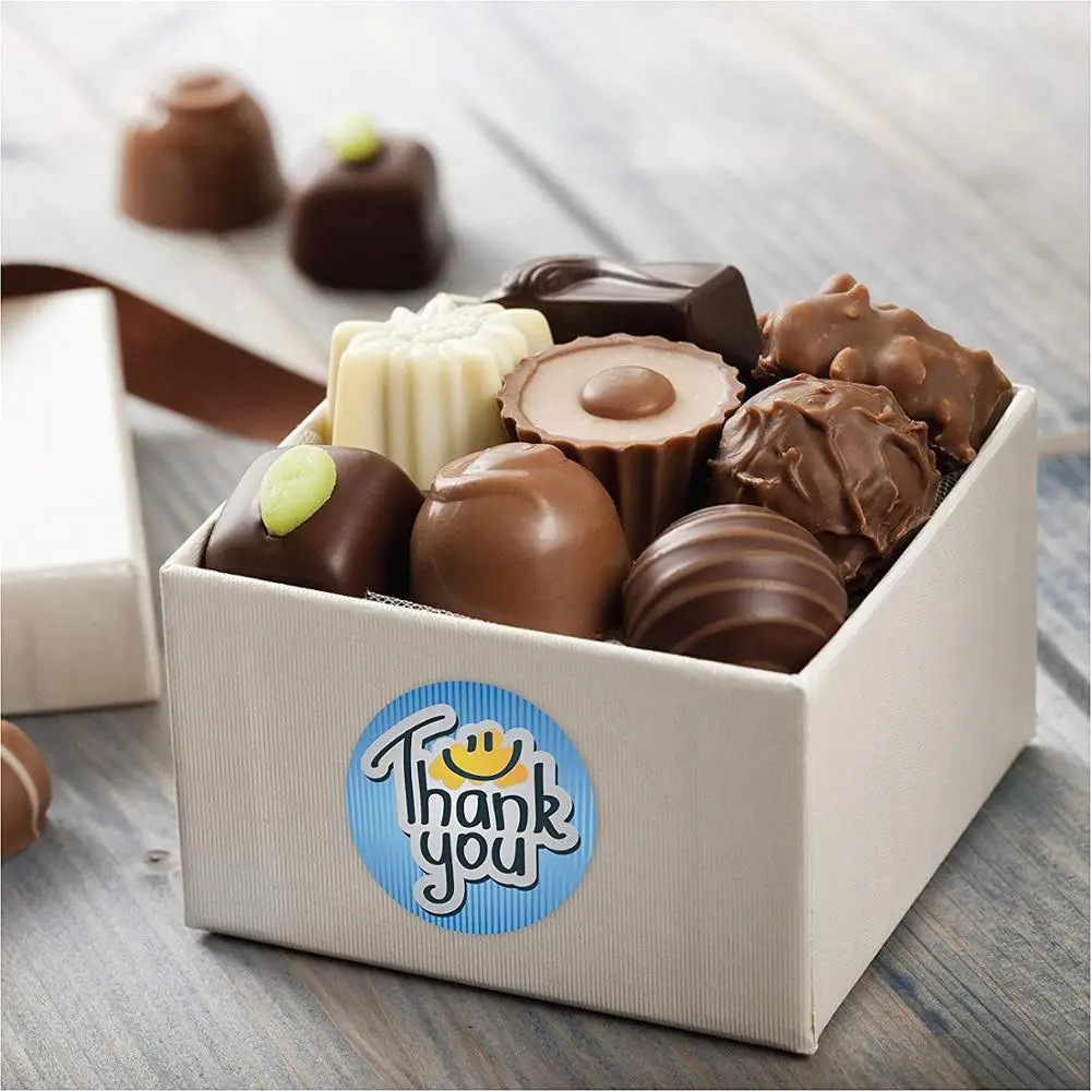 500 шт/рулон круглая Цветочная наклейка спасибо этикетки для печати милые