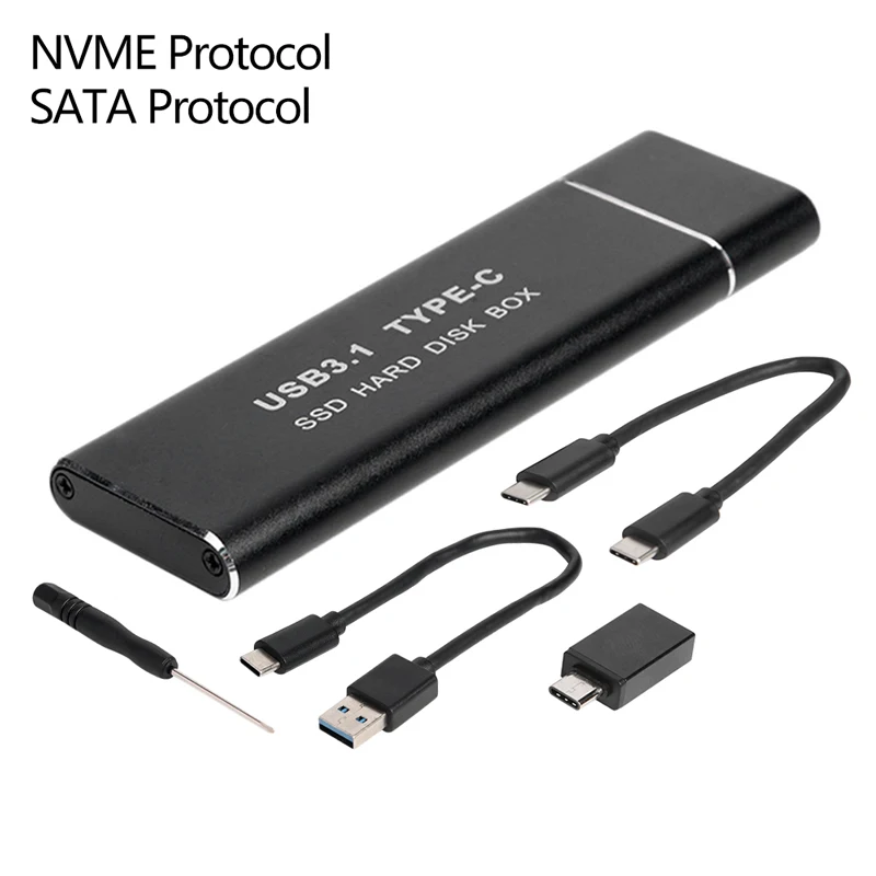 

Корпус M.2 SSD для внешнего жесткого диска NVME PCIE NGFF SATA M/B Key