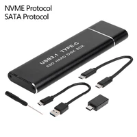 m 2 ssd case m 2 to usb c type c 10gbps external hard drive enclosure for nvme pcie ngff sata mb key dual protocol m2 ssd disk