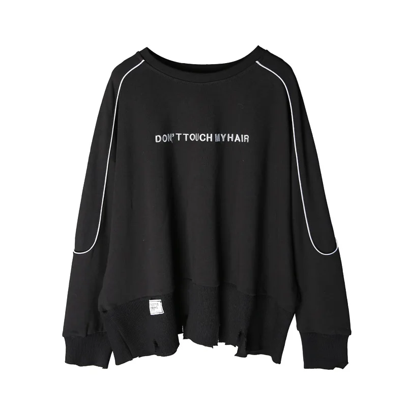

New Spring and Autumn Women's Hoodie Fashion Personality Street Large Size Pullover Outdoor Leisure Sports Long Sleeve Top