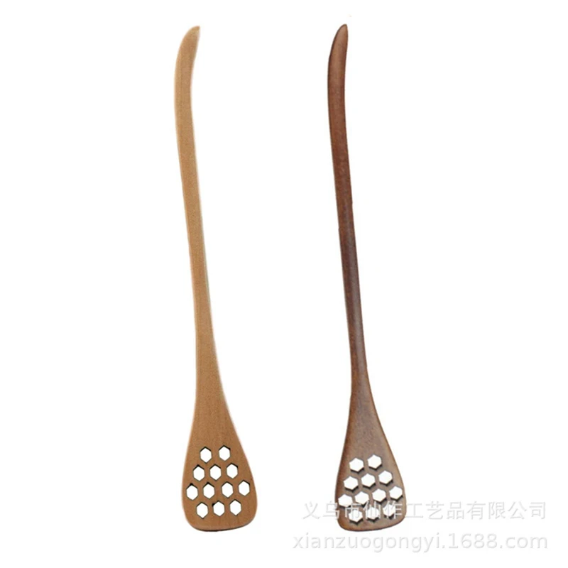 Деревянная ложка для смешивания меда трость цельная деревянная медовая расческа