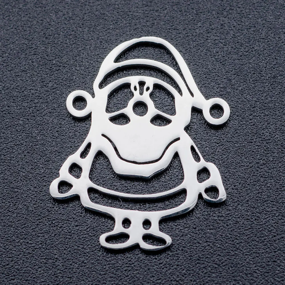 5 шт./лот Подвеска из нержавеющей стали с изображением рождественского черепа