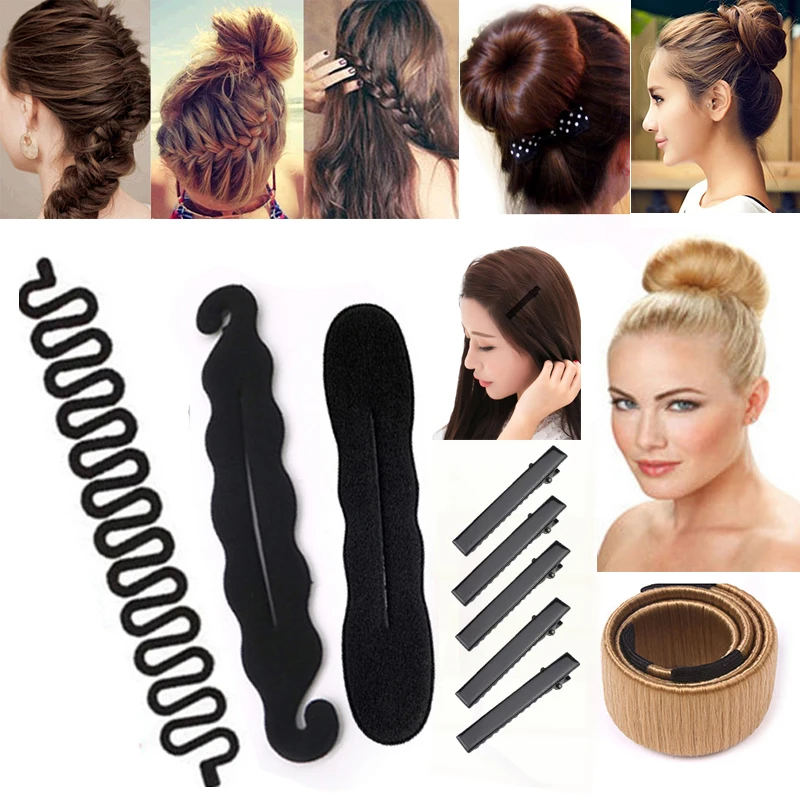 

Braided Hair Tool Set Women's DIY Sponge Disk Hair Clips Hair Curler Twist Braid Modeling Tools Hairpin Hair Accessories