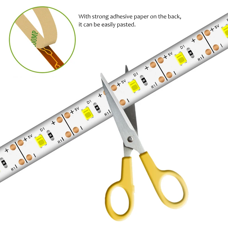 

0.5/1/2/3m Sensor LED Light Strip Motion Sensor Led Smart Lamp Strip Closet Decor Lighting Waterproof Wall Light Warm/Cold Light