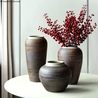 chinese retro ceramic vase decoration living room flower arrangement simulation flower decoration craft simple countertop vase