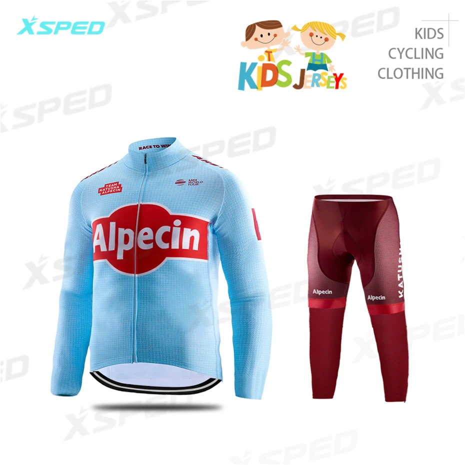 Одежда для велоспорта Alpecin детская одежда шоссейного велосипеда Джерси с длинным