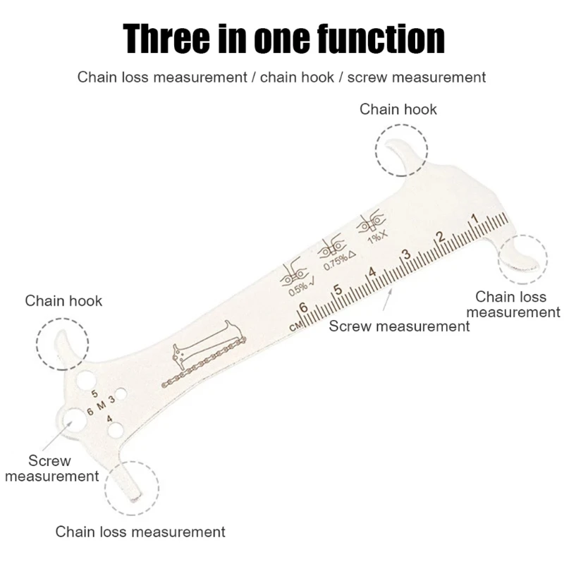 

MTB Bike Chain Wear Indicator Measurement Checker Bike Ruler Bicycle Chain Gauge H053