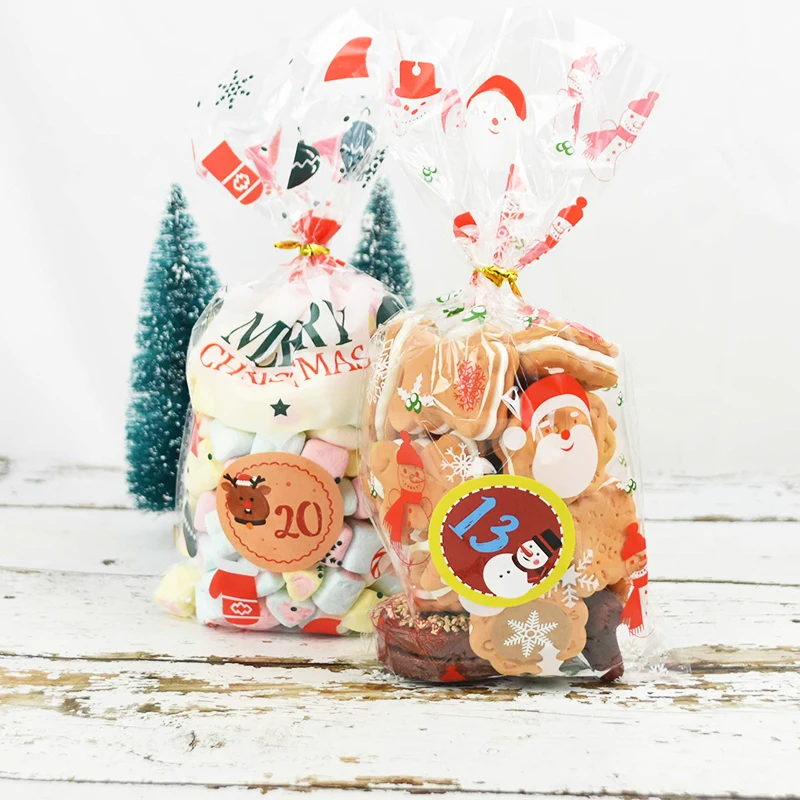 24 шт. Рождественский календарь 1 числа Уплотнительная наклейка