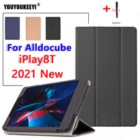 pu leather case for alldocube iplay 8t 8inch tablet tri fold flip stand cove for cube iplay8t 2021 new fundas stylus