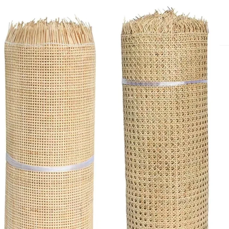 

3M 4M 40CM/45CM/50CM Width Checkered Natural Real Indonesian Rattan Cane Webbing Wicker DIY Furniture Chair Table Material