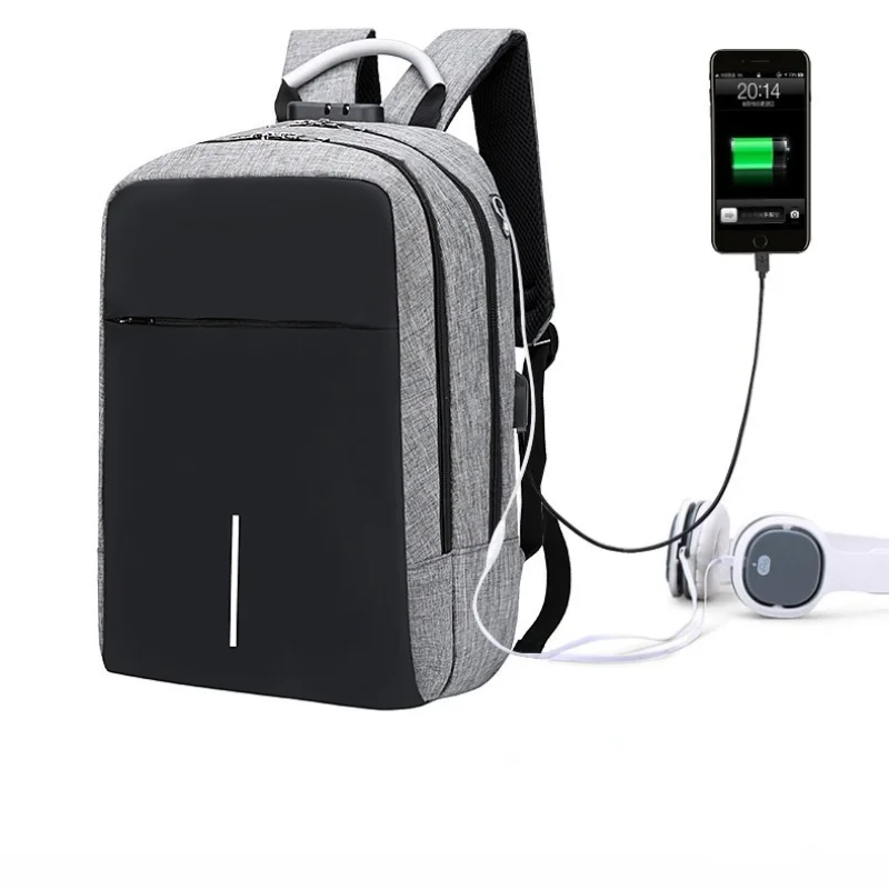 

Рюкзак для ноутбука с USB-зарядкой, модный Удобный Рюкзак из ткани Оксфорд с мягкой спинкой, Студенческая школьная Сумка унисекс, Всесезонная...