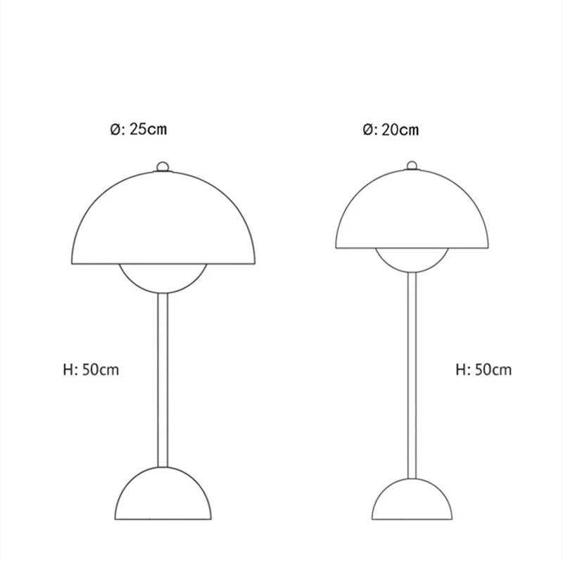 

flowerpot desk lamp table lamps for bedroom study 20cm 25cm VP3 table lamps for living room home office