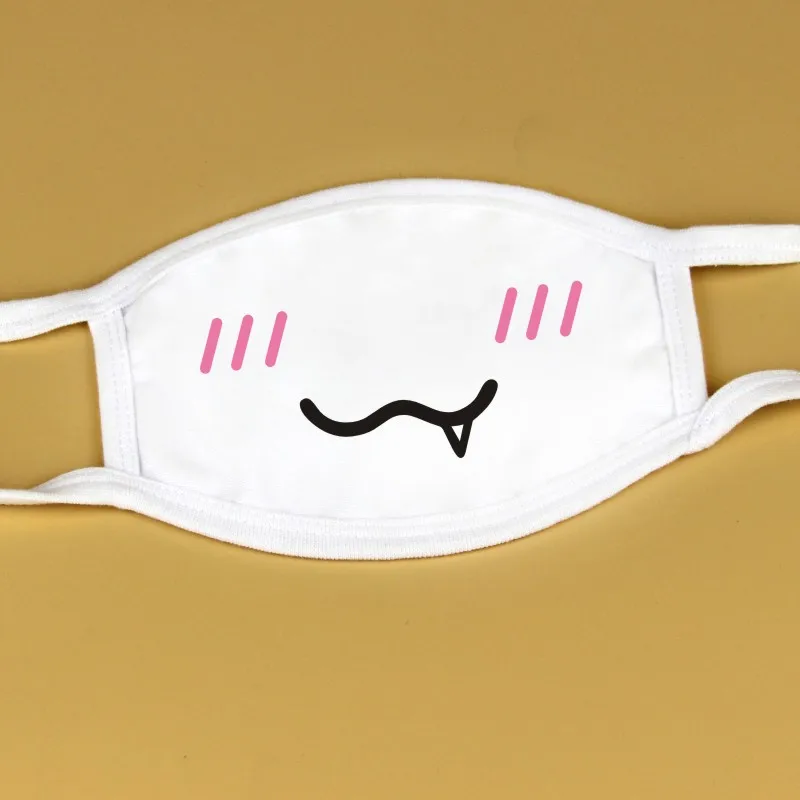 Корейская Красивая Белая противопылевая маска милая унисекс мультяшная для лица