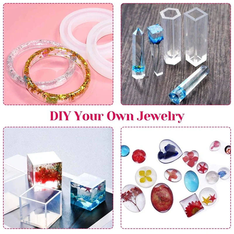 

Resin Molds, 149 Pieces Silicone Resin Casting Molds and Tools Kit for Jewelry Resin Craft Making