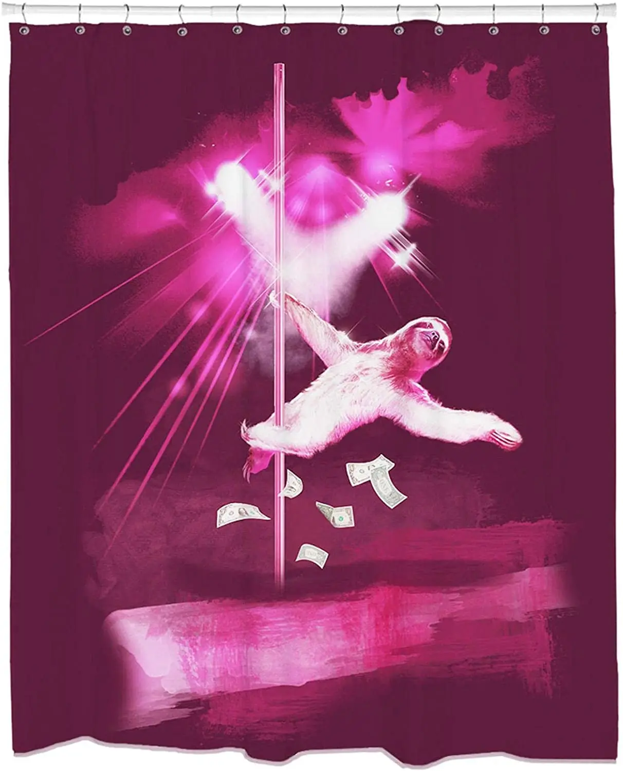 

Забавная занавеска для душа для ленивецов, занавеска для ванны, занавеска для душа с 3D принтом из полиэстера, водонепроницаемая занавеска д...