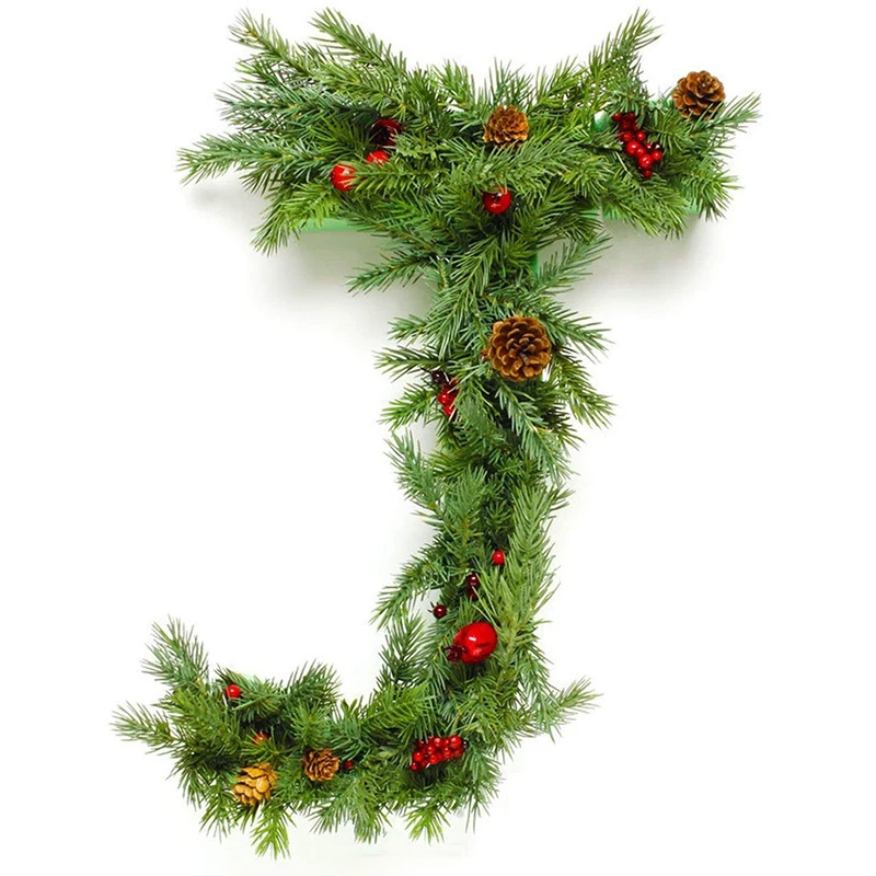 

30Pcs Artificial Pine Needles Green Plant with 20PCS Artificial Flower Red Christmas Berry and Pine Cone