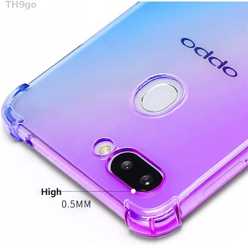 Градиентный чехол для OPPO F11 A83 A79 A73 A59 Pro F9 F7 A5 A3 Realme 3 силиконовый телефона