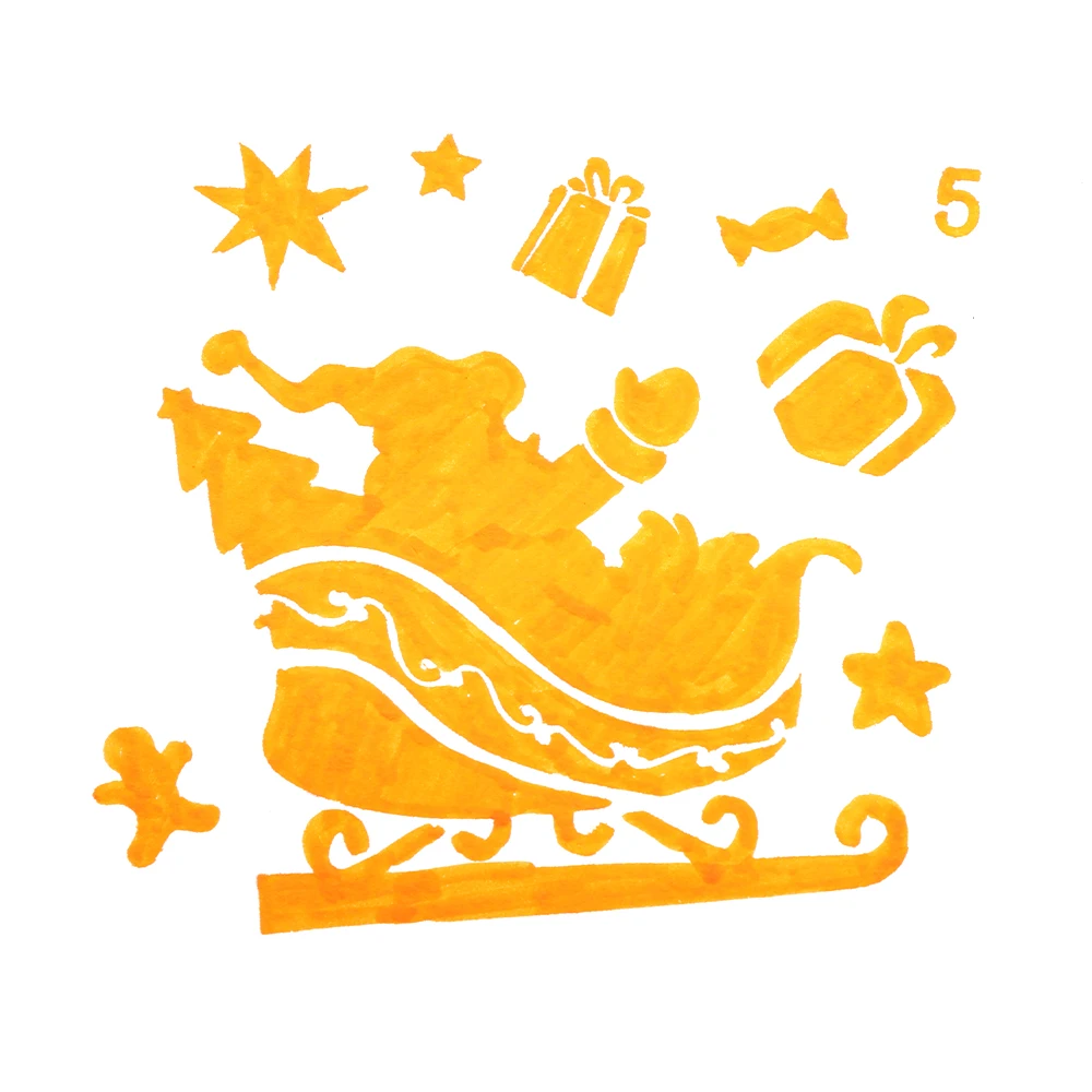 DIY рождественские пустые трафареты для раскрашивания стен штемпель тиснения