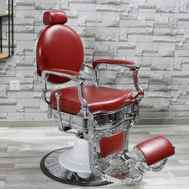 

Retro luxury hairdressing huge chair men's barber chair can be tilted up and down salon equipment for hair stylist