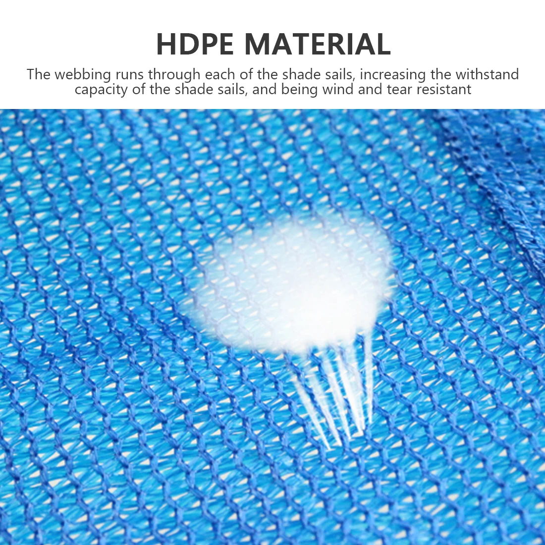 HDPE Anti-UV Waterproof Sun Shelter Sunshade Protection Outdoor Canopy Garden Patio Pool Shade Sail Awning Camping Picnic Tent | Дом и сад