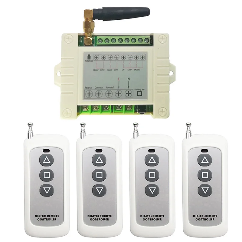 500 м 110 В 220 переменного тока 2CH 2 CH RF беспроводной пульт дистанционного управления