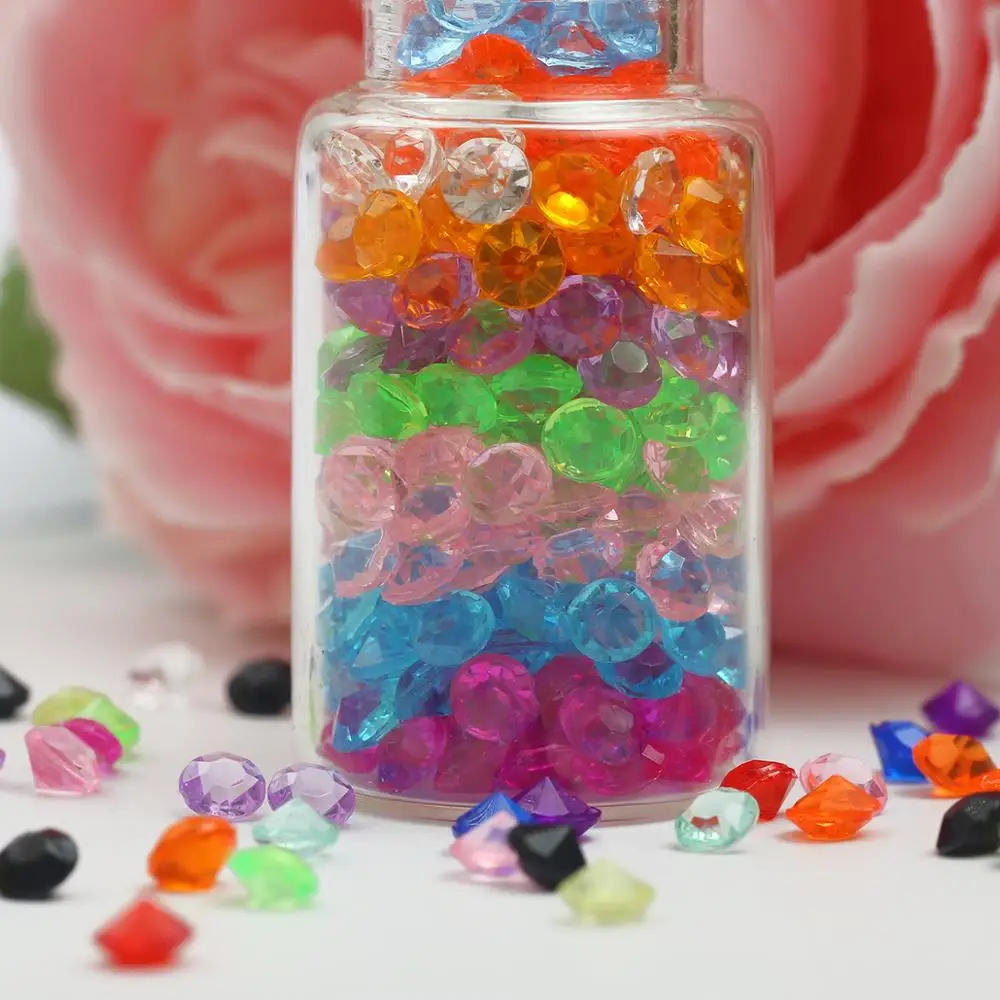 1000 шт. 3/4 2 мм разноцветные крошечные Акриловые Хрустальные Бусины без отверстий