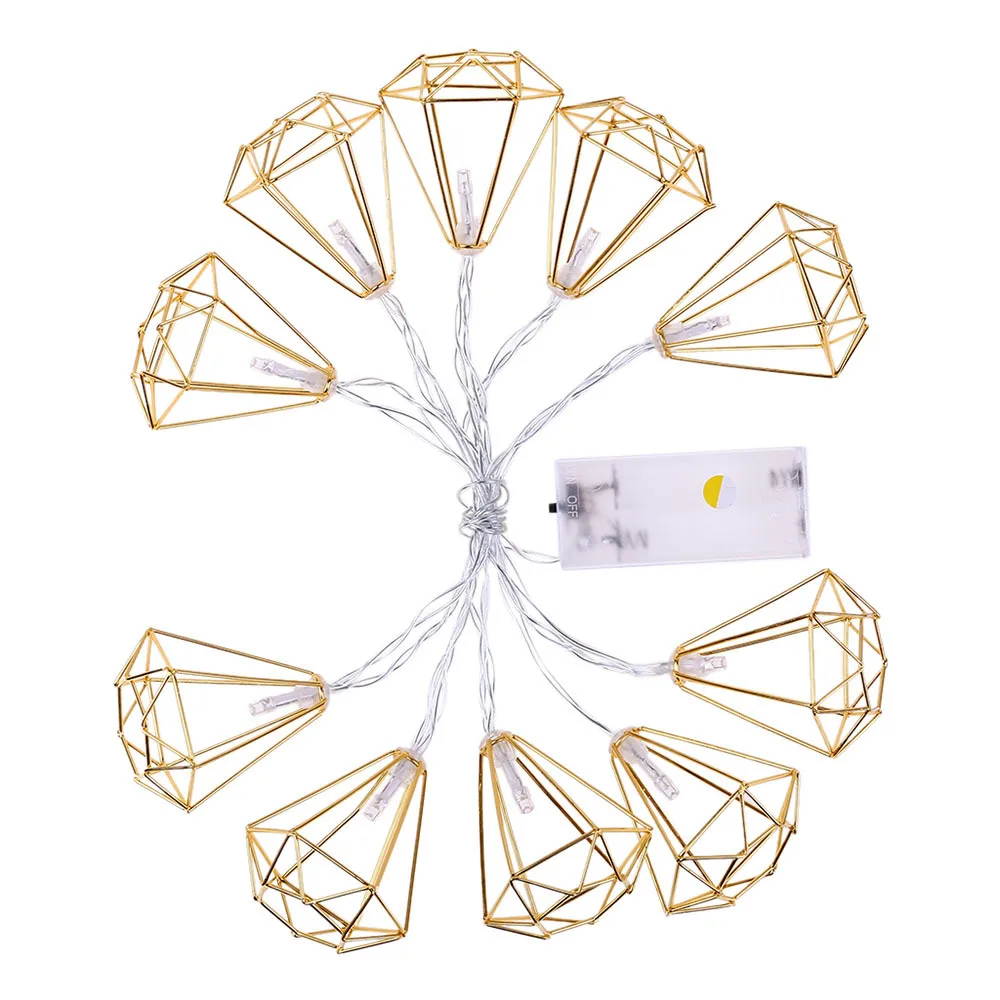 Novelty LED Fairy Lights 10 Metal String Light Battery Operated Party christmas lights for Halloween Wedding Decoration | Дом и сад